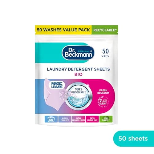 Dr. Beckmann Laundry Detergent Sheets, BIO, Fresh Blossom, 50 Sheets — view 4