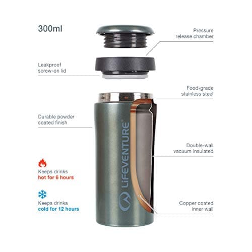 Lifeventure Thermal Mug, Leakproof & Vacuum Insulated Travel Coffee Cup — view 3