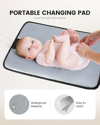 LOVEVOOK Baby Changing Bags, Large Nappy Backpack Lightweight Diaper Bag With Portable Changing Mat & Stroller Straps Maternity Pregnancy Hospital Bag Rucksack for Mom & Dad, Black — view 5