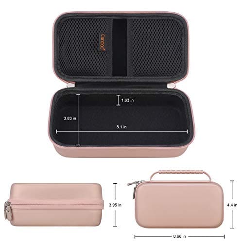 Canboc Carrying Case for Halo Bolt Portable Car Jump Starter 58830/57720/44400 mWh, Halo Bolt ACDC Max 55500 mWh Phone Charger, Mesh Bag for Jumper Cable, AC Wall Charger, Charge,Rose Gold — view 4