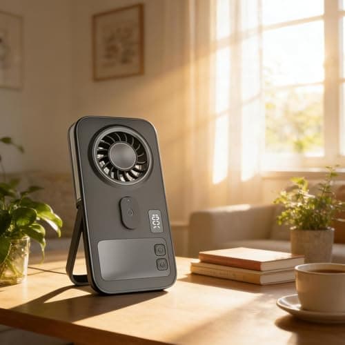 Portable Fan with Mist - Battery Operated Handheld Slim - Handheld Fan Rechargeable Small Mister - for Home Office Indoor Outdoor Summer Camping Hiking Fishing Travel Trip Women Men — view 3