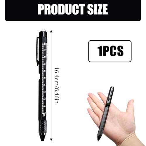 Gifts for Men, 9 in 1 Multi Tool Pen with LED Light, Screwdriver, Stylus, Ruler, Level, Corkscrew, Cool Gadget for Him, Stocking Fillers, Mens Birthday Gifts, for Dad, Husband, Boyfriend — view 2