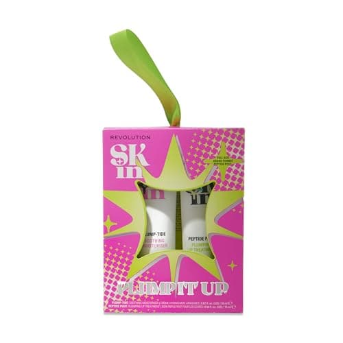Revolution Skin Plump It Up Gift Set, Features Plump-Tide Moisturiser & Peptide Pout Lip Balm, Travel-Size, Vegan & Cruelty-Free — view 3