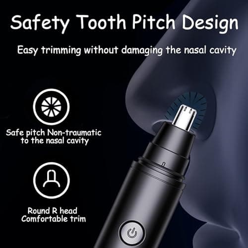 Xynovate Nose Hair Trimmer for Men and Women, Rechargeable USB Nose Trimmer, Dual Edge Blades, Easy to Clean, LED Light, Travel Size — view 4