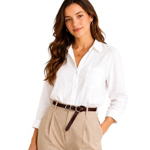 es-uk Women's Skinny Waist Belt, Thin Leather Dress Belt with Gold Triple Ring Buckle, Adjustable Fashion Belt for Dresses, Jeans, Trousers, Blazer & Coat (2601 - Chocolate Brown)