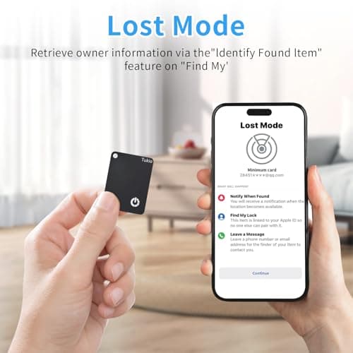 Tukio Smart Air Tracker Card 2 Pack (Black & Orange) Works with Apple Find My, Rechargeable Wallet Tracker Wireless Charging, Ultra Thin IP68 Waterproof Bluetooth Tag Locator for Luggage & Passport — view 5