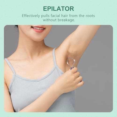 DOITOOL 2pcs Portable Spring Threading Epilator Facial Hair Remover for Women with Plastic and Stainless Steel Construction — view 6