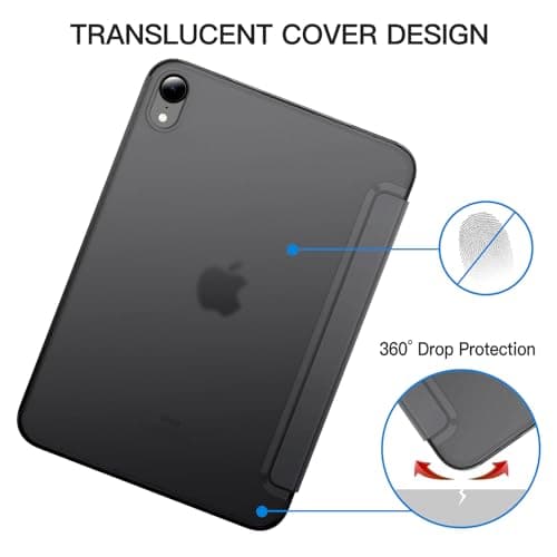 JETech Case for iPad mini A17 Pro/6th Gen (2024/2021), Space Gray — view 4