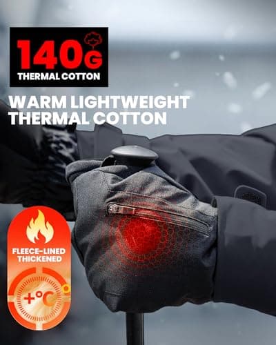 OutdoorMaster Ski Snow Mittens for Women & Men, Thermal Snowboard Ski Glove — view 2