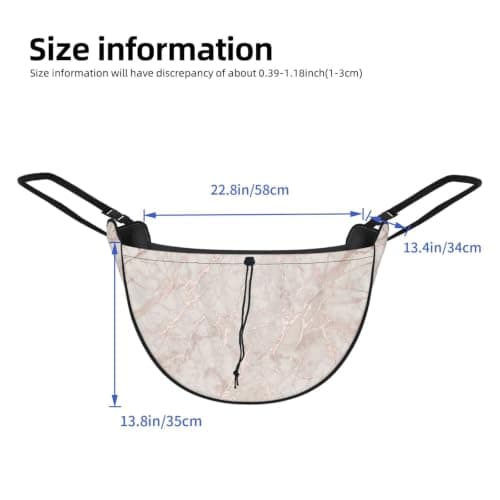 Alliya Rose Gold Marble Car Seat Organizer Miscellaneous Sorting Bag Seat Backrest Bag — view 3