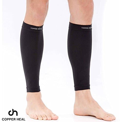 COPPER HEAL Calf Compression Socks for Women & Men (Pair) - Compression Sleeves Legs Sport Recovery Muscle Strains Shin Splints Sleeves Leg Guard Running Sock Marathon Maternity Flight — view 5