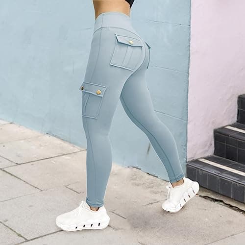 Women’s cargo jogger pants, high-waisted military camo trousers, trendy streetwear cargo pants, utility pocket camo joggers, durable and flexible, perfect for outdoor activities and casual styling — view 5