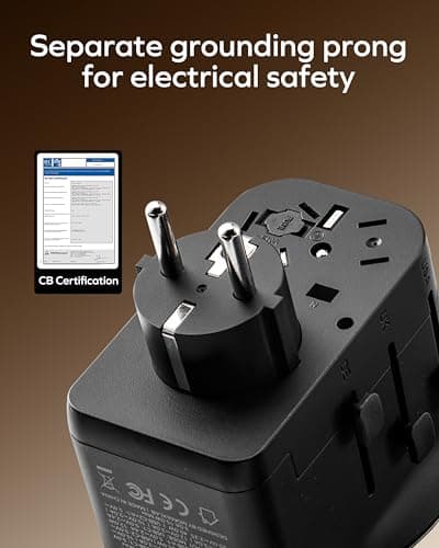 MOMAX Universal Travel Adapter 65W Safe Travel Plug Adapter for DE/UK/US/AU — view 2