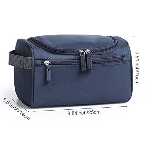 Toiletry Bag, Etercycle Hanging Wash Bag Travel Toiletry Bag Waterproof Bathroom Bag for Men and Women Travel Toiletry Makeup Organizer (Navy Blue) — view 2