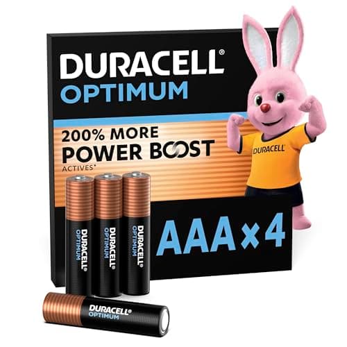 DURACELL Optimum AAA Alkaline Batteries (4 Pack) 1.5V, LR03