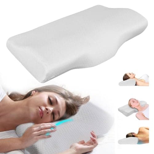 Trintion Memory Foam Pillow Neck Back Support Orthopaedic Firm Head Pillows Fast Rebound Memory Foam Cervical Pillow for Head Neck and Shoulder Support