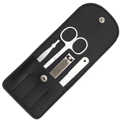 Manicure Set,4 PCS Professional Nail Clippers Kit Stainless Steel Pedicure Kit for Men Women Nail Care Tools Grooming Kit with Travel Case — view 4