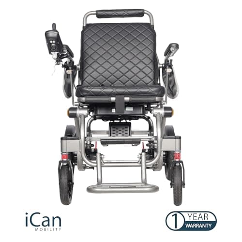 iCAN iFold Lightwight Electric Wheelchair Y-12, Folding, 20kg lightweight, Removable 10Ah Lithium Battery, 11 miles Range, 120kg capacity, Aluminium Powerchair Portable for Travel & Airplane Approved. — view 3