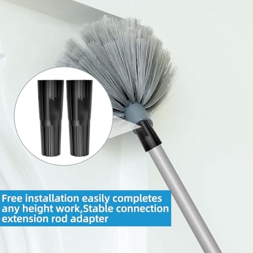 4PCS Universal Threaded to Push Fit Adapter for Paint Roller Extension Poles - Durable Plastic Conversion Kit for Seamless Tool Compatibility — view 4