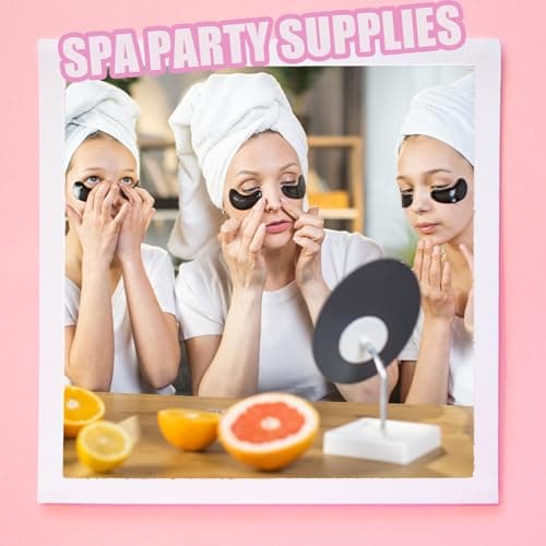 Kids Pamper Sets for Girls - 40 Piece Sleepover Party Supplies for Girls with Facial Masks, Eye Patches, Hand Cream, Lip Balm & Foot Bath Bombs, Pamper Party Gift Set for Birthday Spa Nights (Pink) — view 6