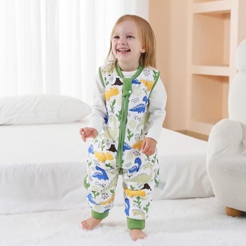 MIKAFEN 2.5 Tog Sleeveless Toddler Sleeping Bag with Feet, 90cm/ 3-4 Years — view 3