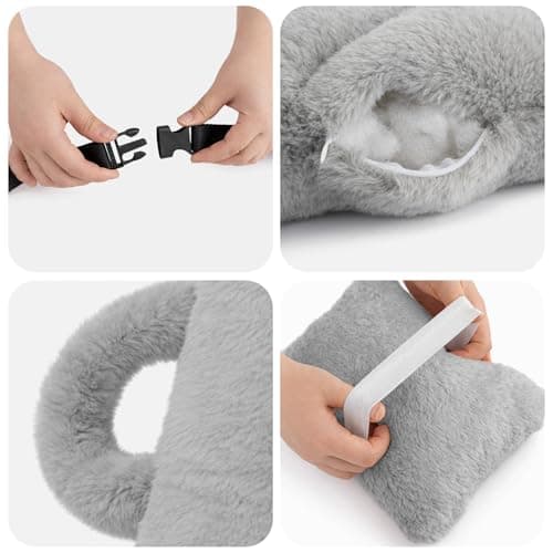 YORKING Travel Pillow for Car Seat, Multifunctional Car U-Shaped Pillow, Rear Seat Supports and Body (Grey) — view 4