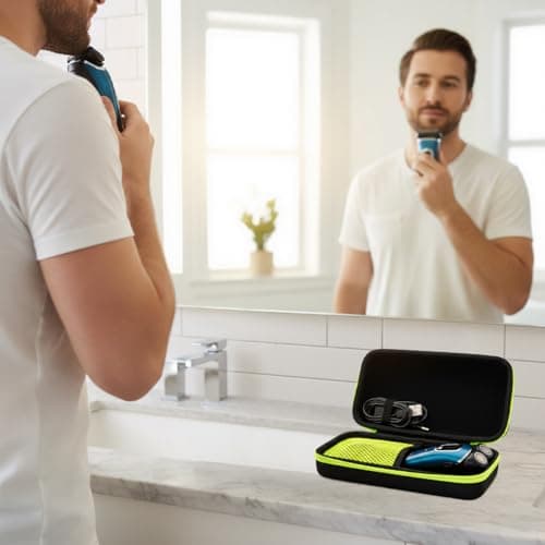 Lotsdonxia Waterproof Shaver Travel Case - Hard Shell Protective Storage Holder Compatible with Multiple Electric Razors and Trimmers, Compact Organiser for Men's Grooming Essentials — view 4