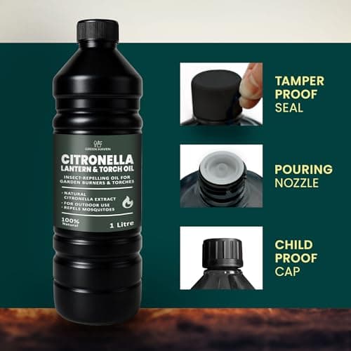 CUQOO Citronella Oil Burner Outdoor | 6x1L Garden Torch & Lamp Oil Refill — view 5