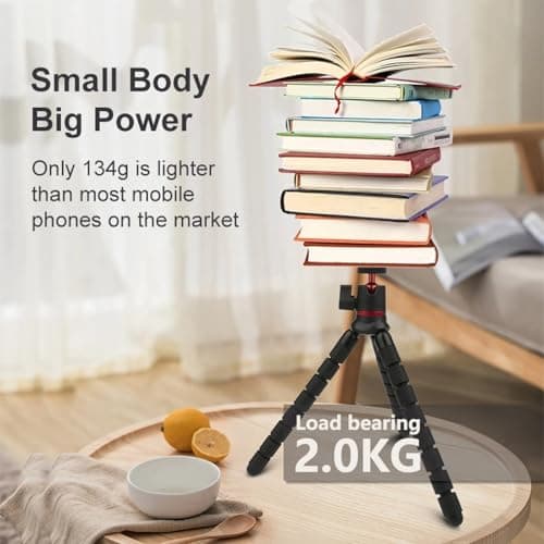REFLEX CAMERA Flexible Mini Octopus Tripod 1/4'' Screw | Adjustable Bendable Legs Compatible with Canon, Nikon, Sony, Go Pro, Insta | Portable Travel Tripod for Photography & Vlogging — view 3