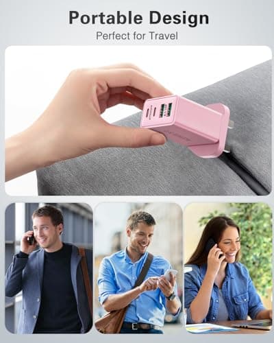 USB C Plug, 40W USB C Charger Fast Charging Plug Multi USB Plug Dual Port Type C Power Charging Head Adapter Wall Plug for iPhone 16/15/15 Plus/15 Pro/15 Pro Max, 14/13/12, X XS XR, iPad, Samsung — view 6
