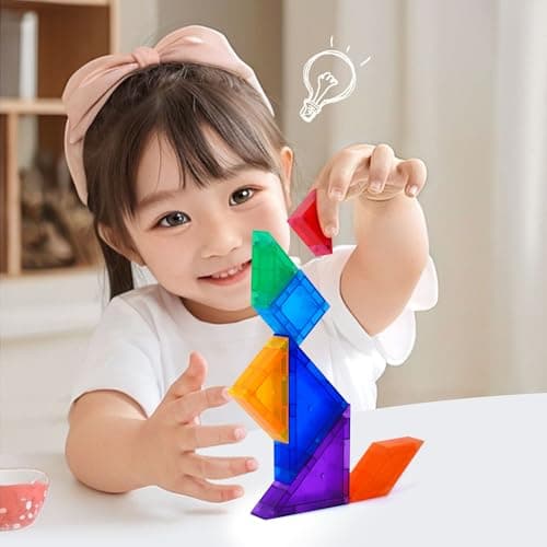 YPLUS Magnetic Tangram Puzzle for Kids, Montessori STEM Travel Toys — view 6