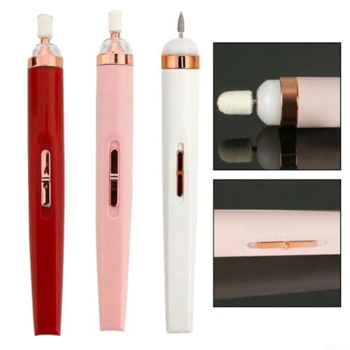 Rechargeable Nail Drill 15000RPM 5 Heads Portable(Red) — view 4