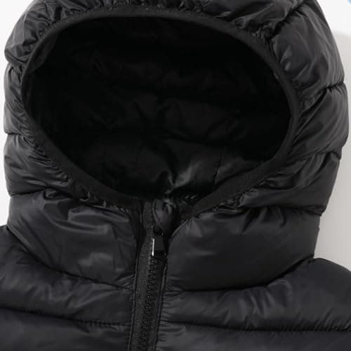 Slxbear Wine Winter Puffer Jackets Boys Girls Down Coats Padded Warm Bubble Outerwear with Hood Color Block Hooded Everyday Wear Comfy Thermal Coats Lightweight Packable Coat 12-13 Years — view 4
