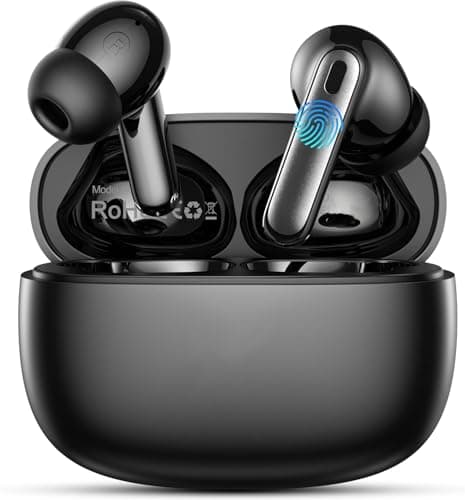 Wireless Earbuds, Bluetooth 5.4 In-Ear Headphones with 13mm Drivers, Hi-Fi Stereo Deep Bass, ENC Noise Cancelling Mic, 40H Playtime, IPX7 Waterproof, USB-C Earphones for iOS Android (Piano Black)