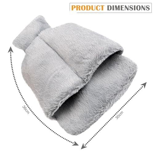Crystals Hot Water Bottle, Foot Warmer with Cover, Soft Breathable Fabric, Winter Warmth for Men & Women, 2L Plush Heated Slippers, Feet Warmer for Cold Feet (Hot Water Bottle Slippers) — view 4