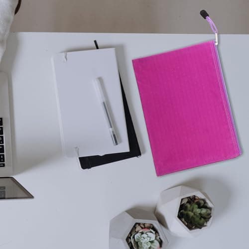 GLEAVI 12pcs Waterproof Canvas File Folder Zipper Document Pouch Large Capacity Portable File Holder for Office Document Storage, Students and Exam Papers Random Color — view 6