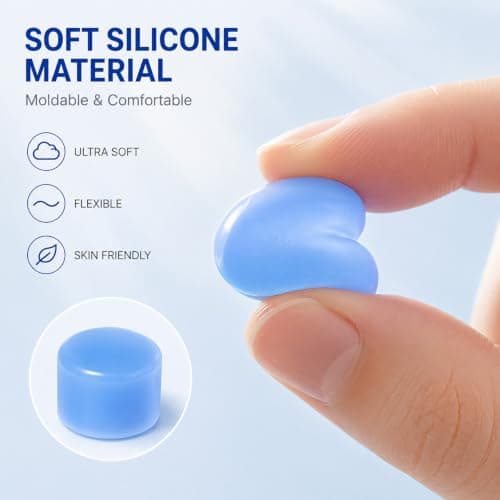 Noise Reduction Earplugs 6-Pack, Soft Silicone for Sleeping & Studying — view 4