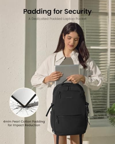 LOVEVOOK Laptop Backpack Womens Men, Work Bag Lightweight School Bags — view 4