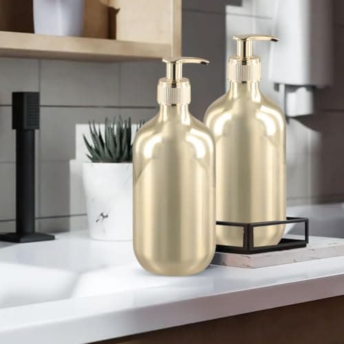 CNANRNANC Leak-Proof Soap Dispenser 300ml for Travel Toiletries(Gold 300ml) — view 3