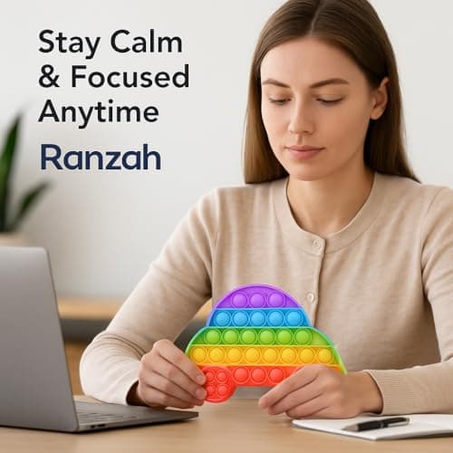 Ranzah Pop Fidget Toy Car Push Pop Bubble Sensory Kids And Adults Travel Poppet Toy Squishy Toy For Gifts & Parties ADHD Stress & Anxiety Relief Toy Squeeze Multicolour Toddler Toy (Car) — view 5