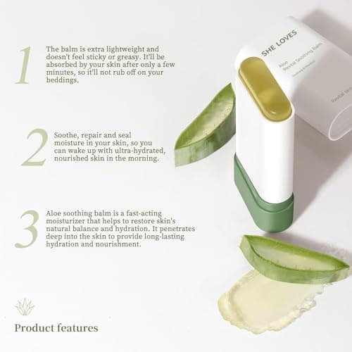 Travel Size 15g Aloe Soothing Balm for After-Sun Care & Sensitive Skin - Pure Aloe Vera Gel Hydrating Moisturizer Stick for Face and, Portable Skin Stick for Travel and Outdoor Activities — view 2