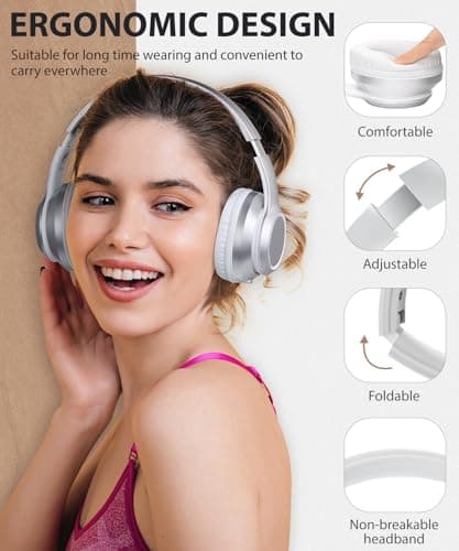 Rockpapa E8 Kids Headphones Wireless/Wired with 25H Playtime for School — view 2