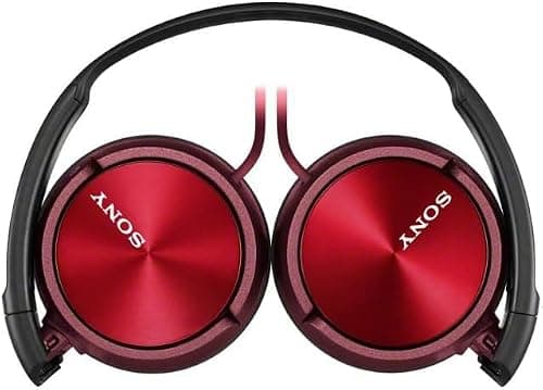 Sony MDR-ZX310 On-Ear Overhead Wired Headphones, Swivel Fold, 3.5mm Headphone Jack - Metallic Red — view 3