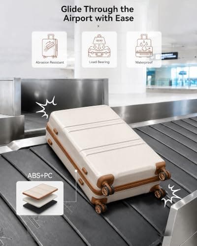 Kono Large Suitcase Lightweight ABS+PC Hard Shell 28 inch Checked Luggage — view 5