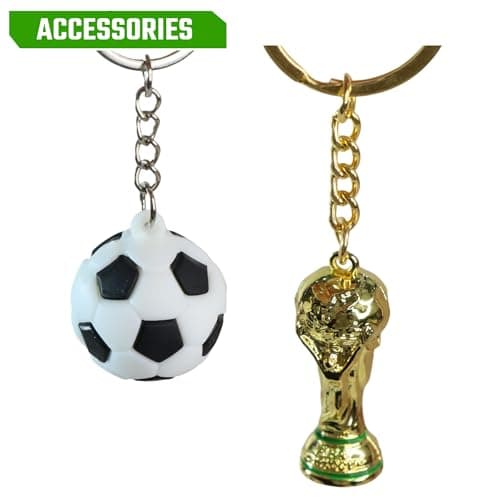 RIXOZ Football Water Bottle With World Cup Trophy Keychain - 550ml Silicone Collapsible Football Water Bottle — view 4