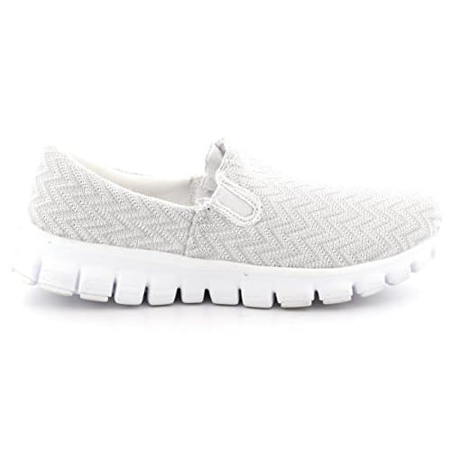 Get Fit Women’s Slip-On Walking Shoes - Lightweight Breathable Trainers with Memory Foam - Casual Work Sneakers - Comfortable Gym, Travel & Everyday Wear - Navy - UK6/EU51 — view 6