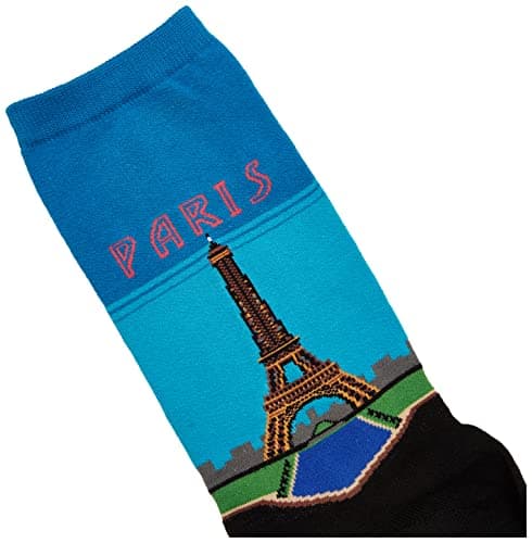Hot Sox Women's Fun Travel & Cities Crew Socks-1 Pair Pack-Cool & Artistic Novelty Fashion Gifts, Paris (Dark Blue), 3.5-9 UK — view 2