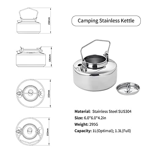 Fire Maple Antarcti Stainless Steel Kettle 1.0 Liter Camp Kettle — view 2