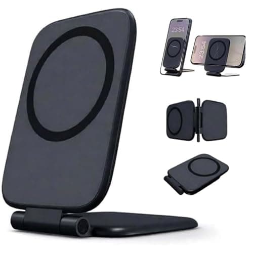 Ultra-Thin 270° Foldable Magnetic Car Phone Mount,Ultra-Slim Shockproof Magnetic Phone Holder,Dual Magnet Gym Phone Mount,Ultrathin Adjustable Cell Phone Holder for Car Dashboard, Gym & Office