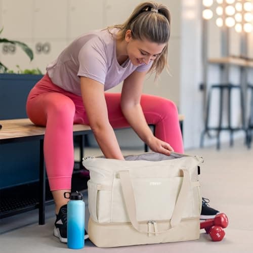 ETRONIK Gym Duffel Bag for Women, Sports Travel Bag with USB Charging Port — view 6